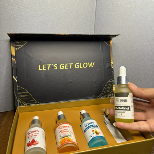 Complete Skin Transformation Kit 4 Professional Serums for Brightening, Anti-Aging & Hydration