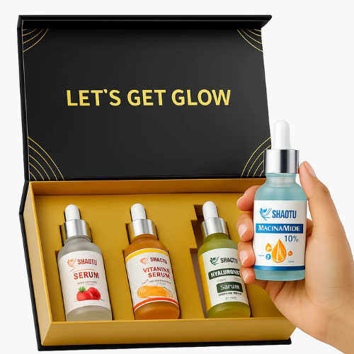 Complete Skin Transformation Kit 4 Professional Serums for Brightening, Anti-Aging & Hydration